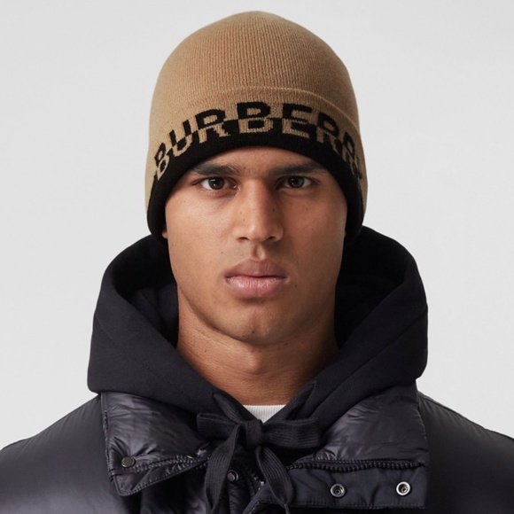 Logo Intarsia Cashmere Beanie - Picture 1 of 5
